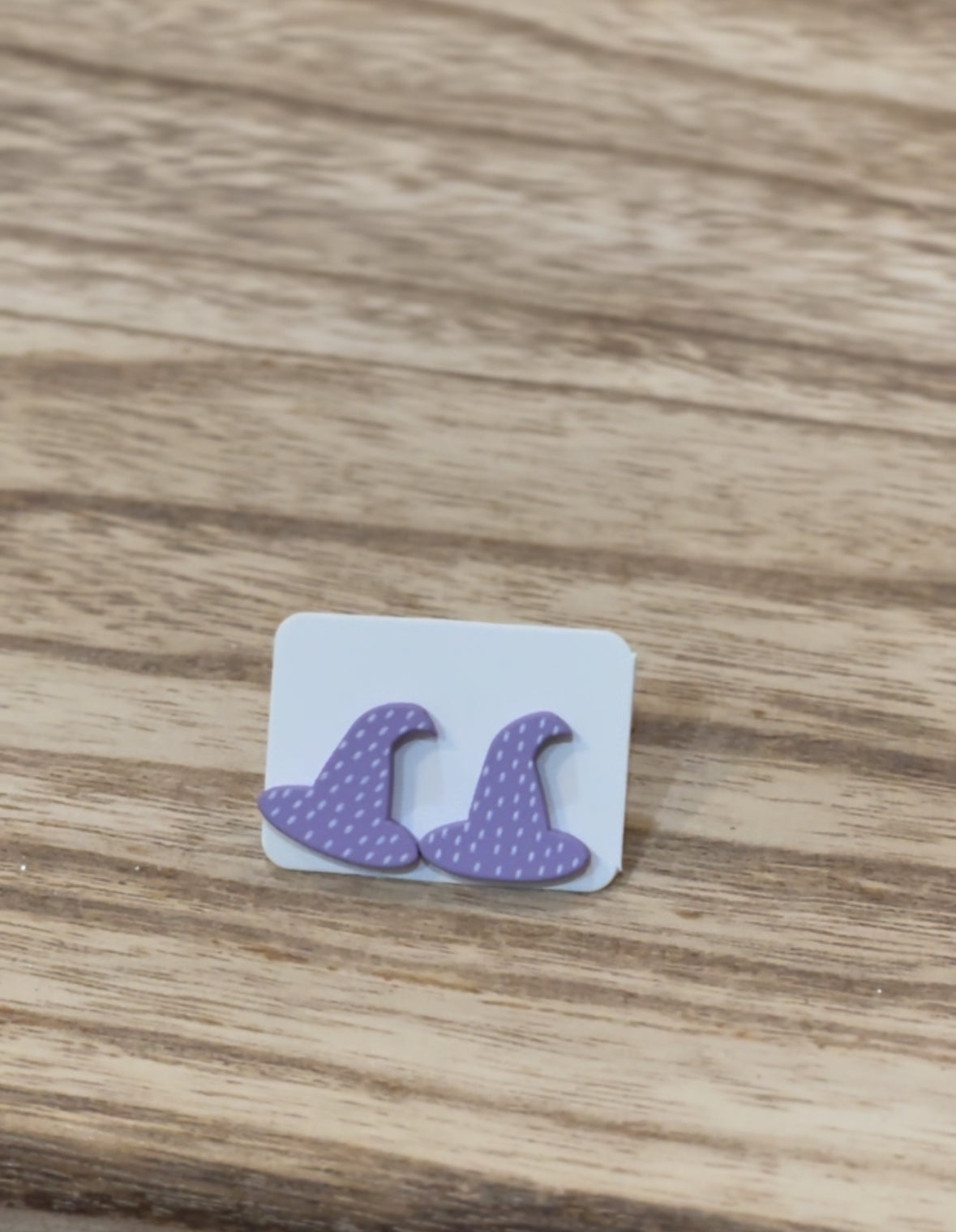 Purple Witch Hat Studs