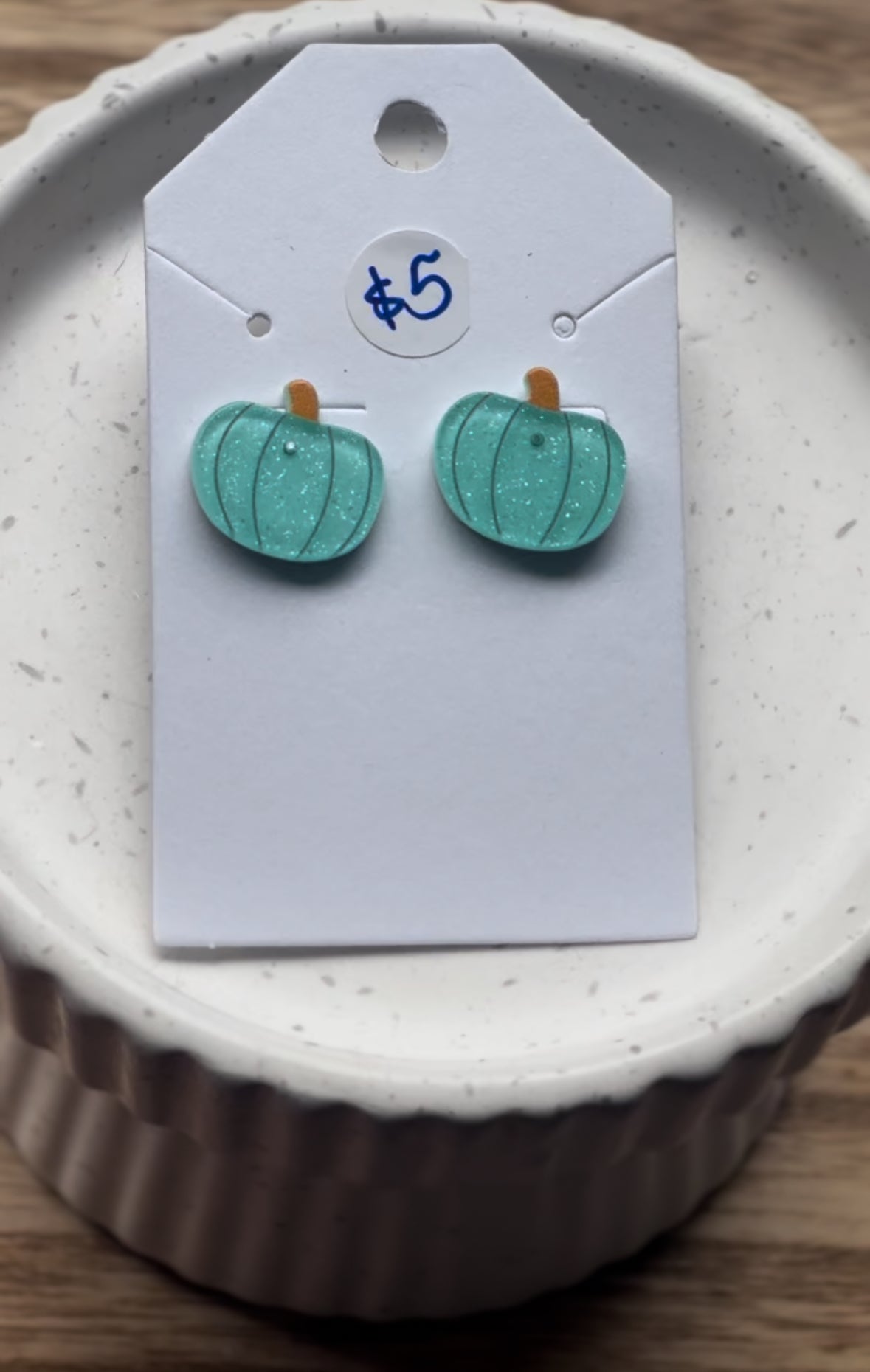 Pumpkin Blue Stud