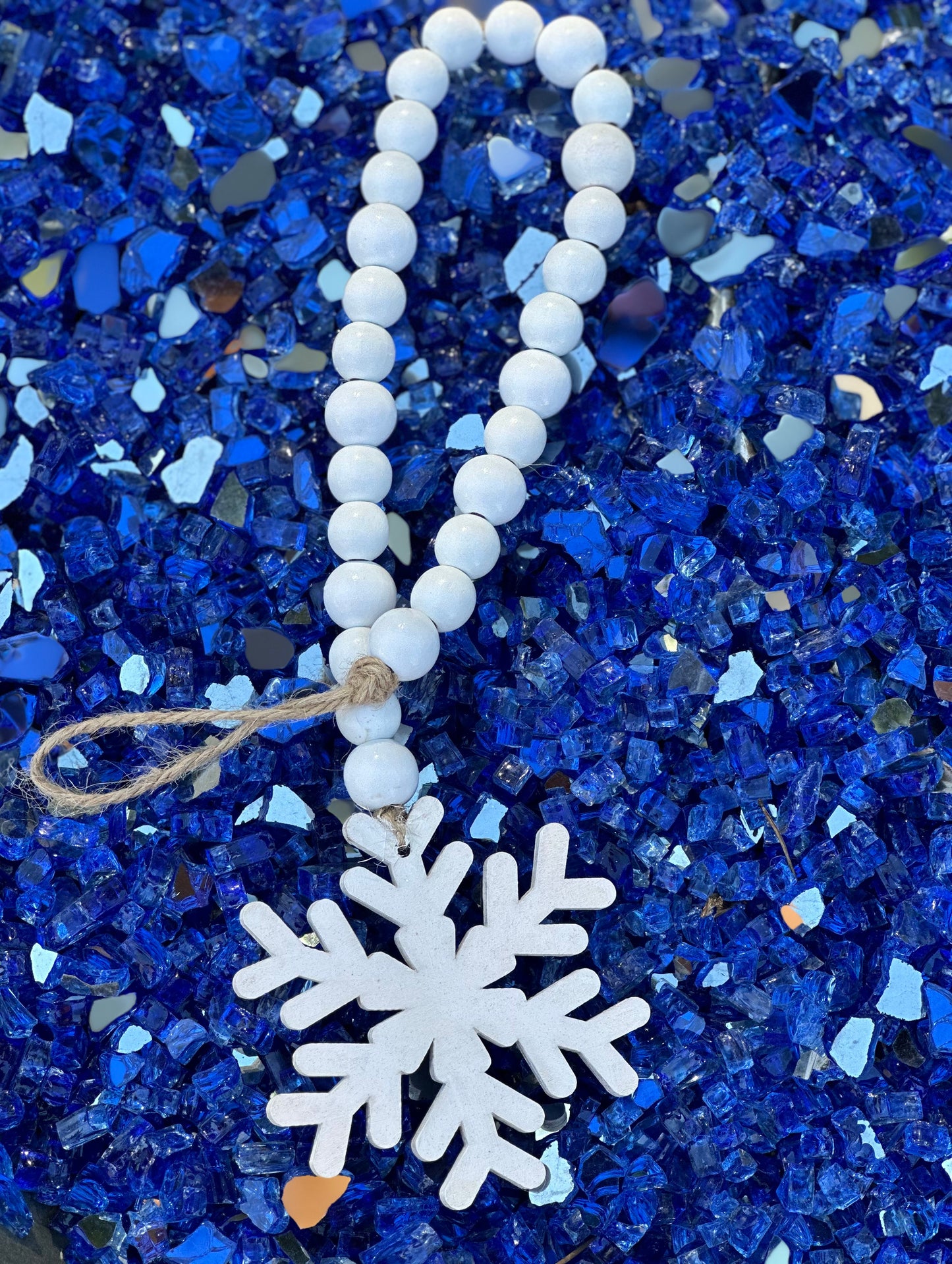 Snow Flake Beaded Decor