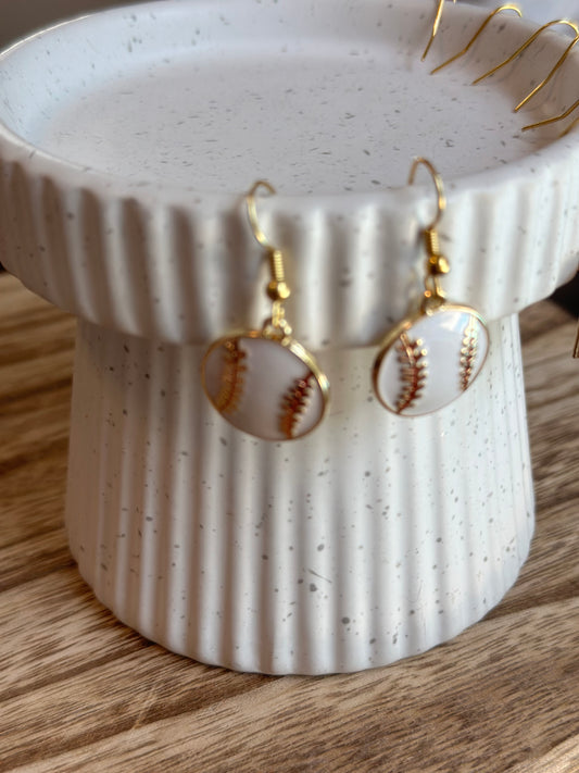 Baseball Earrings