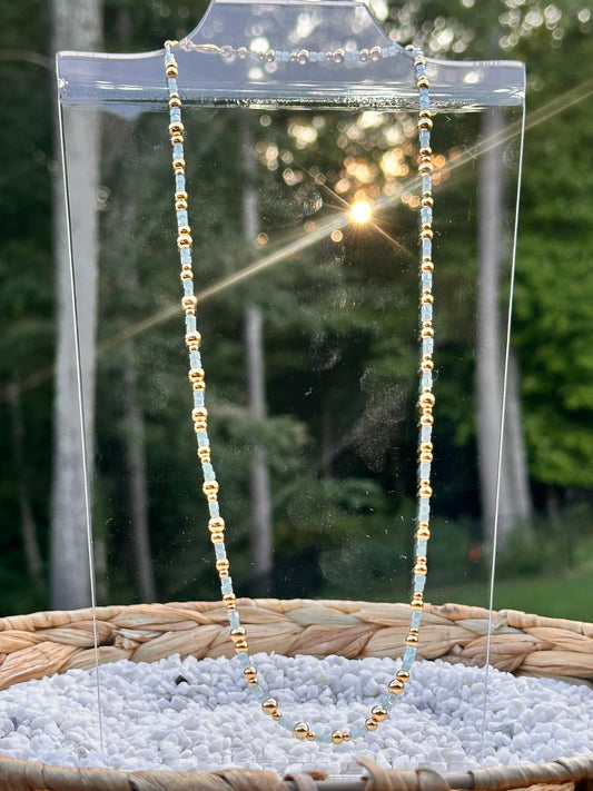 Seed Bead-Gold Filled Beaded Necklace