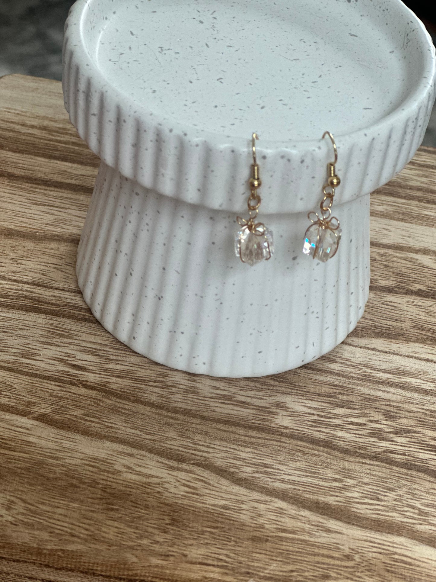 Present Clear Gem Earrings