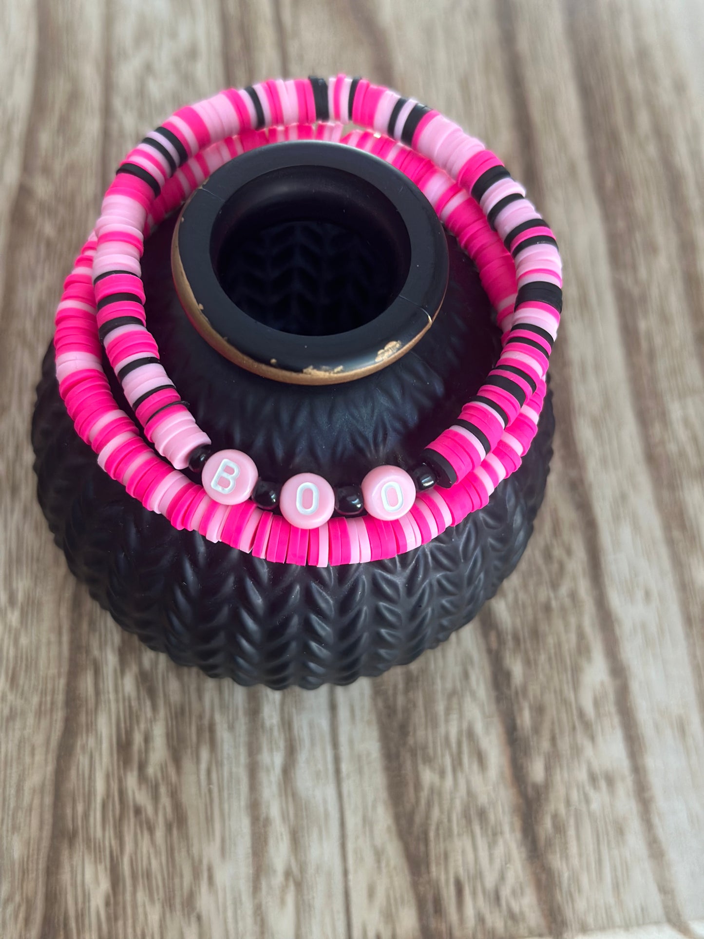 Halloween Boo Stack -Neon Pink