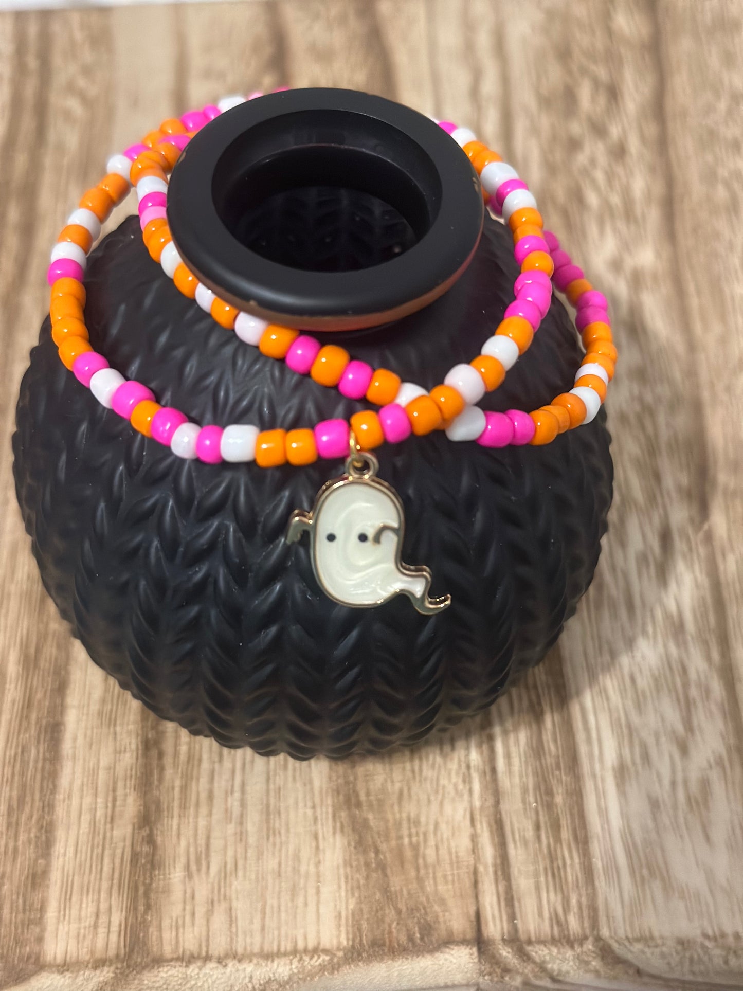 Halloween Bracelet Stack w/ Ghost Charm