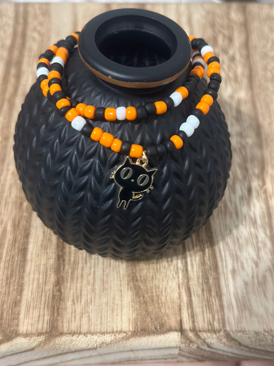 Halloween Stack with Black Cat Charm