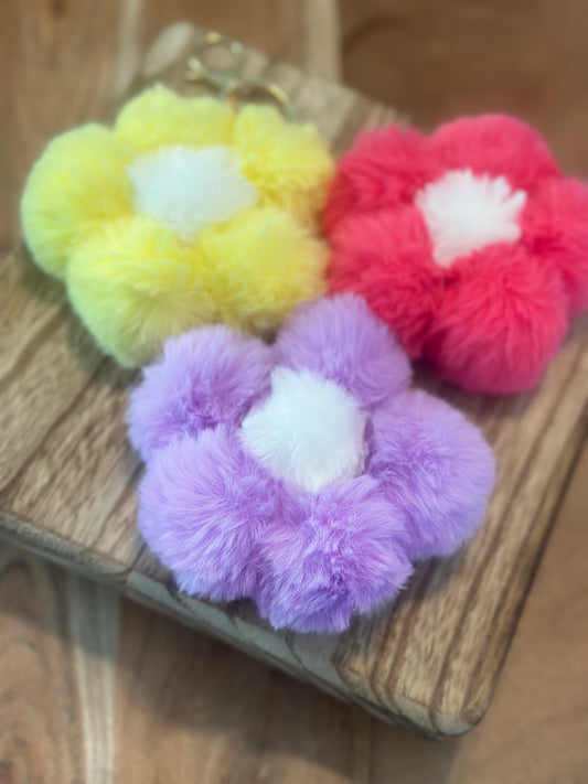 Fluffy Flower Keychain