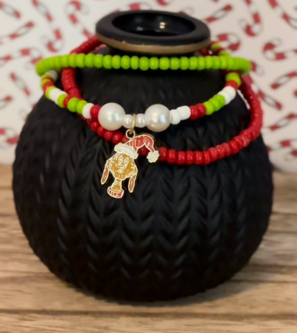 Christmas "Grinch" Stack w/ Max Charm