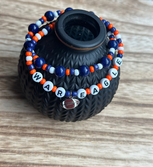 WAR EAGLE Bracelet Stack w/ Charm