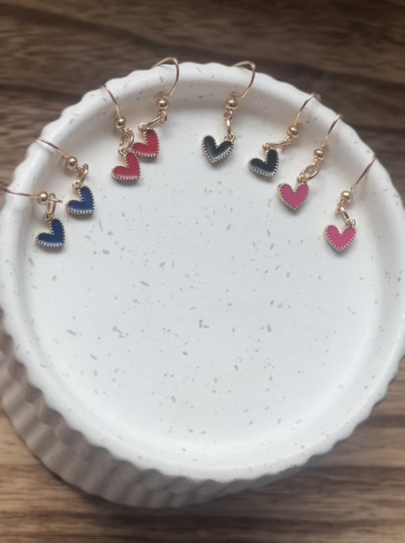 Color Heart Earrings